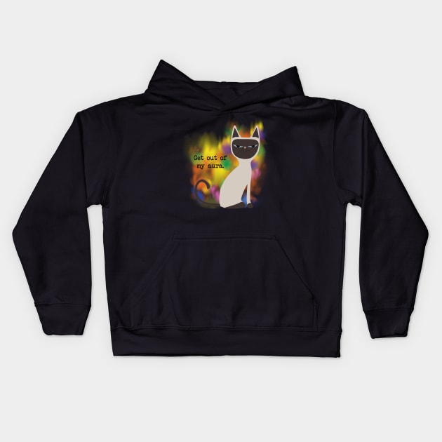 Get out of my aura Kids Hoodie by uncutcreations